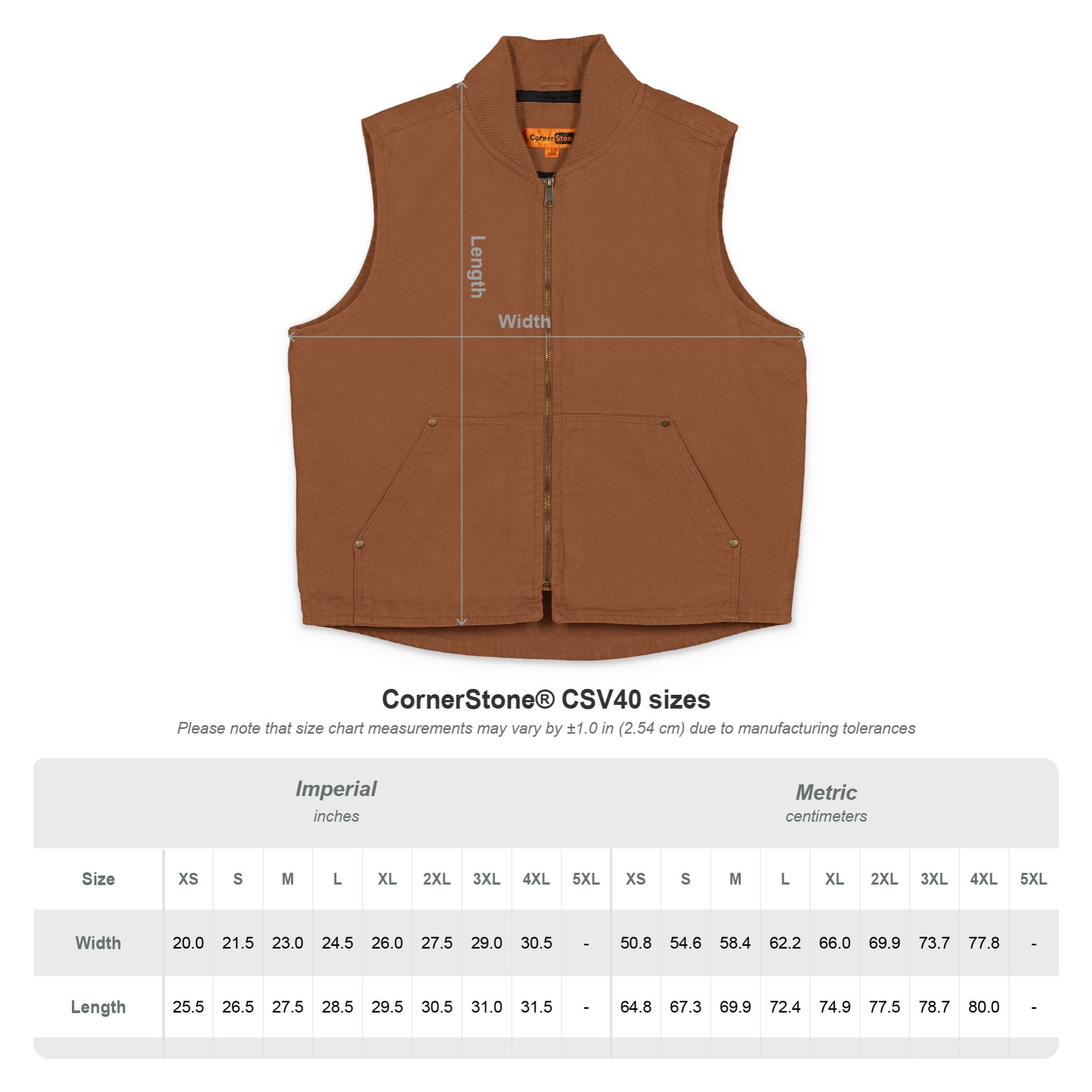 CornerStone® Cloth Vest (Embroidery)
