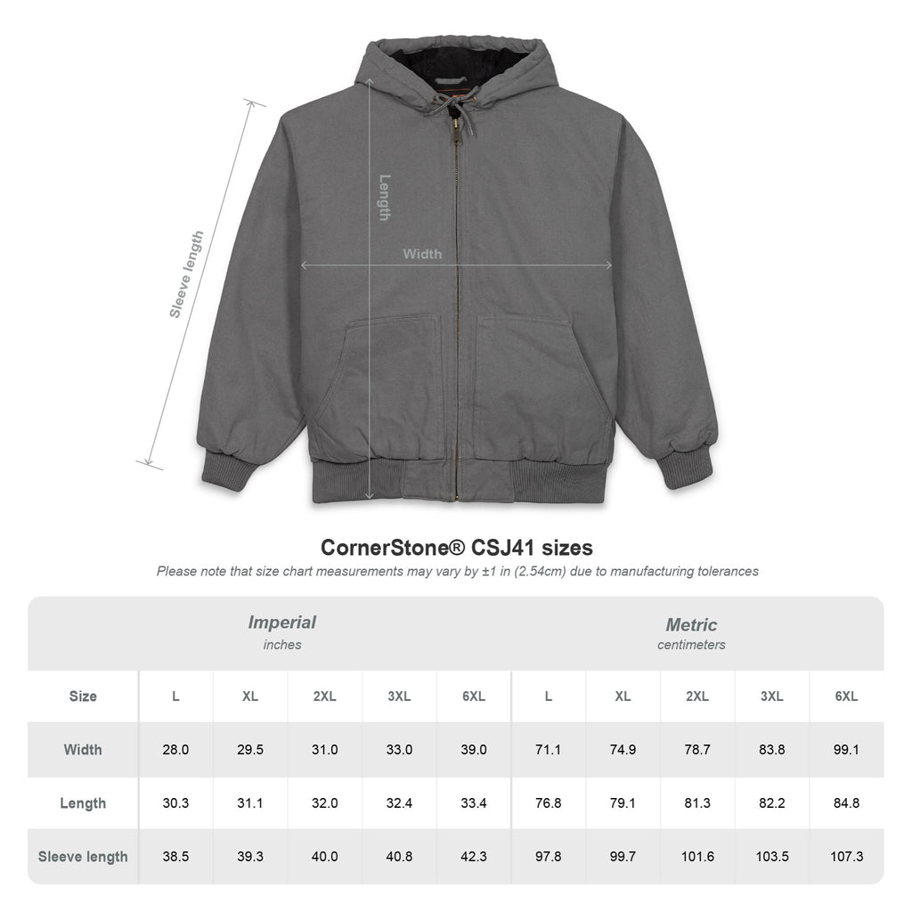 CornerStone® Cloth Hooded Work Jacket (Embroidery)